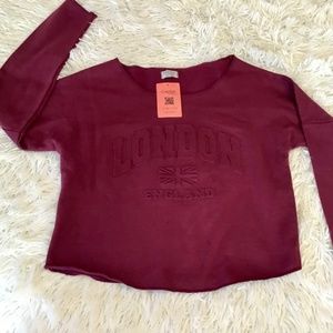 London Crop Style Sweatshirt size M